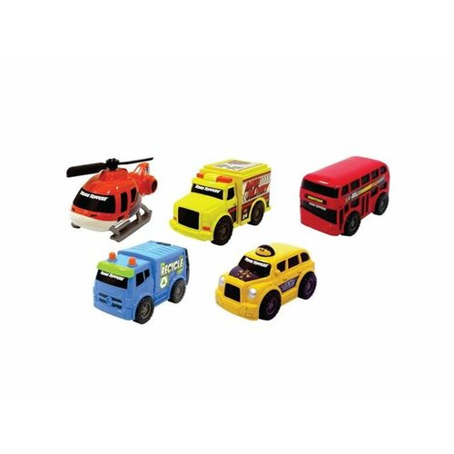 Toy State Autic Road Rippers Mini City 6,5 cm, 5 pack SORTO (41400) Slike
