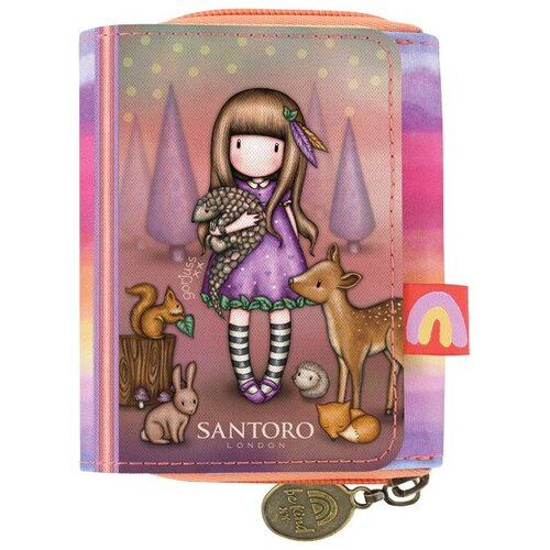 Santoro Gorjuss Novčanik na preklop sa kopčom i zipom Be Kind To All Creatures Cene