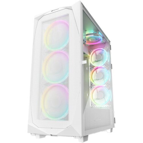 Sharkoon Kući&scaron;te gaming, REV300 White, RGB, E-ATX, ventilator 3x140mm, 4&times;120 mm Cijene
