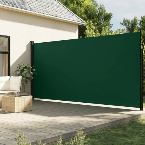  Zložljiva stranska tenda temno zelena 200x600 cm