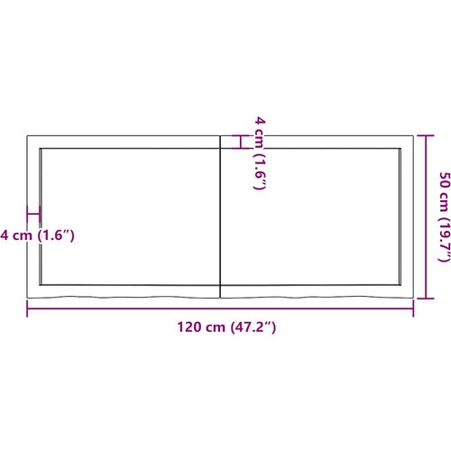  Zidna polica svjetlosmeđa 120x50x(2-6) cm obrađena hrastovina Slike