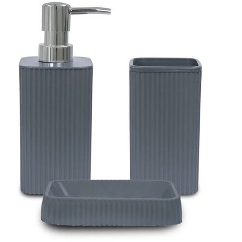  PZR-043 grey bathroom set (3 pieces) Cene