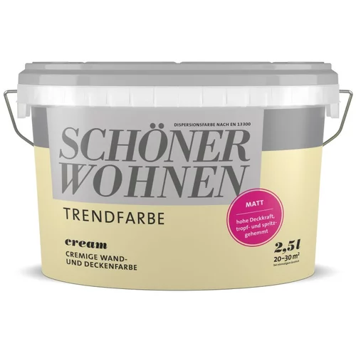 SCHÖNER WOHNEN Notranja disperzijska barva Schöner Wohnen Trend (2,5 l, cream)