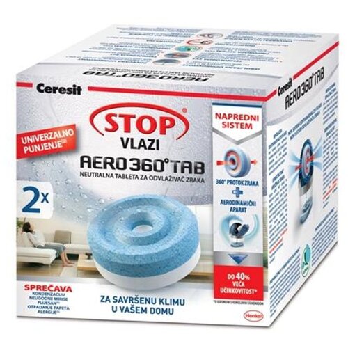 HENKEL CERESIT stop vlaga aero 360&amp;deg; nevtral, 2 tableti 450g CLPN2 Slike