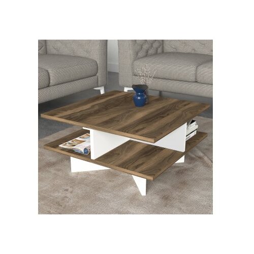 Hanah home Hamton Klub sto, 60x31.2x60cm, Orah-bijela Cene