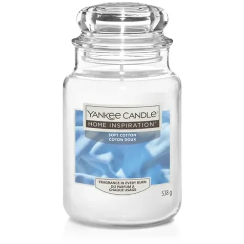 Yankee Candle Home Inspiration sveča v kozarcu Soft Cotton - Large