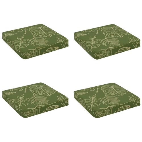  Jastučići za sjedalo od 4 dijela VUGHT 4 pcs 100% poliester - Listovski uzorak (poliester) 50 x 50 cm 4 Cijene
