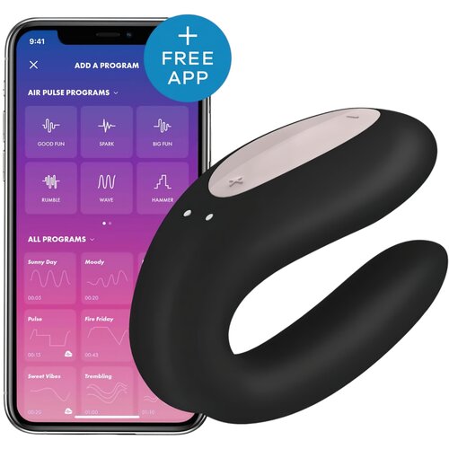 Satisfyer vibrator za parove Double Joy, crni Cene