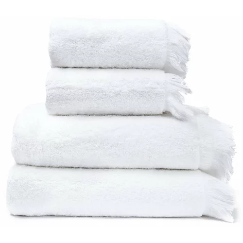 BONAMI Komplet 2 beliih brisač in 2 kopalnih brisač iz 100-odstotnega bombaža Bonami, 50 x 90 + 70 x 140 cm