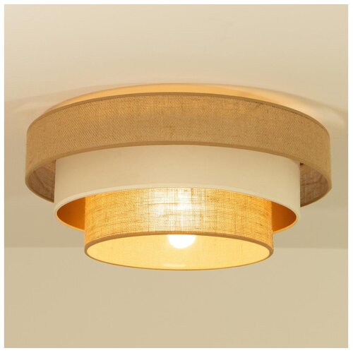  plafonska svetiljka wenta 1xE27/60W/230V prečnik 50 cm juta/bež Cene