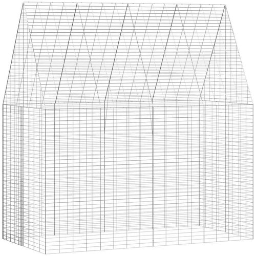  Kavez za zečeve Srebrno 400 x 100 x 210 cm Cinkani čelik Slike