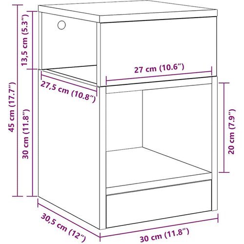  Konačna Stolić 2 pcs Staro drvo 30 5 x 30 x 45 cm Slike