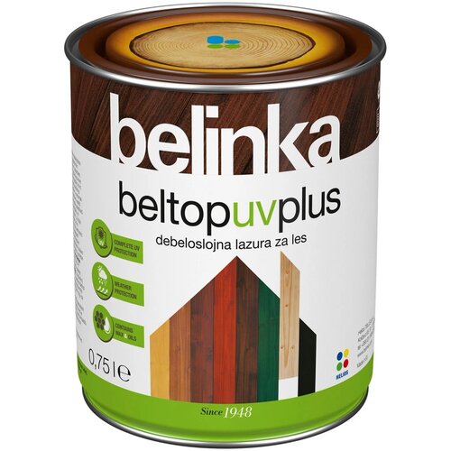 Belinka Debeloslojna lazura za les Beltop UV Plus oreh 750 ml Slike