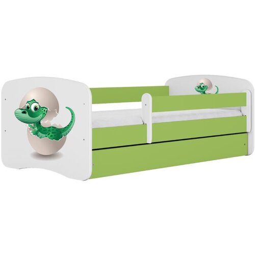  Drveni dječji krevet MALI DINO s ladicom - 180x80 cm plavi Slike