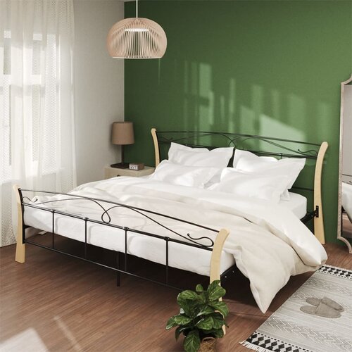 Furnova Posteljni okvir črn kovinski 200x200 cm, (21931678) Slike