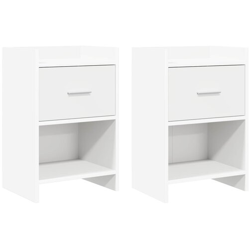 vidaXL Posteljne mize 2 pcs Bela 40 x 30 x 60 cm Inženirski les, (5000247346) Cene