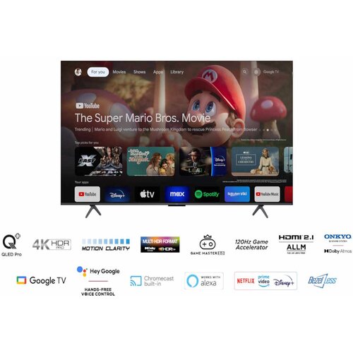 Tcl 55&amp;quot; C655 4K QLED TV - Motion Clarity 120Hz, Google TV, HDMI 2.1, Dolby Atmos Slike