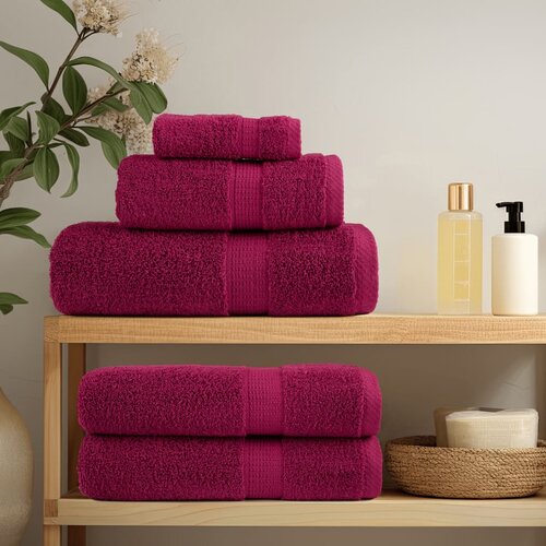  8-dijelni vrhunski set ručnika SOLUND bordo 600 gsm Slike