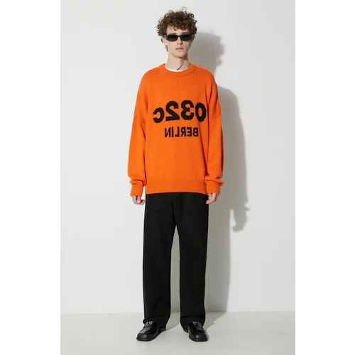 032c Vuneni pulover za muškarce, boja: narančasta, topli