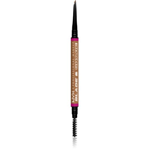 NYX Professional Makeup Blade & Shade svinčnik za obrvi s krtačko odtenek 01 Ash Blonde 0.06 g Cene
