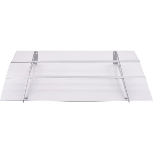 Maison Chic Nadstrešek - Senčniki za vrata srebrn in prozoren 150x90 cm PET, (22039903) Cene