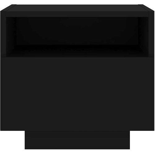  Noćni ormarić s LED svjetlima crni 40 x 39 x 37 cm Slike