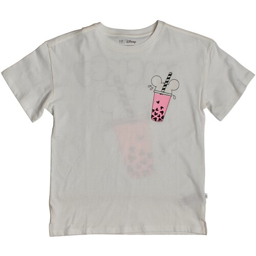 GAP Majice s kratkimi rokavi 665819-000 Bela Cene