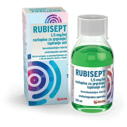  Rubisept 1,5 mg/ml, raztopina za grgranje/izpiranje ust