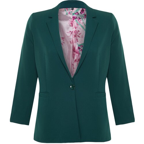 Trendyol Curve Green Woven Plus Size Jacket Cene