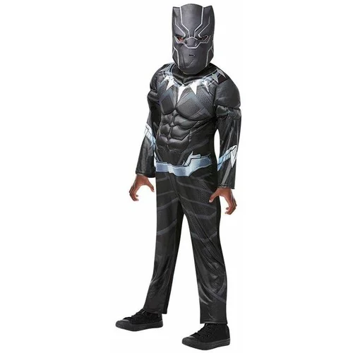 Rubies Pustni kostum za otroke Black Panther Deluxe 7-8 let