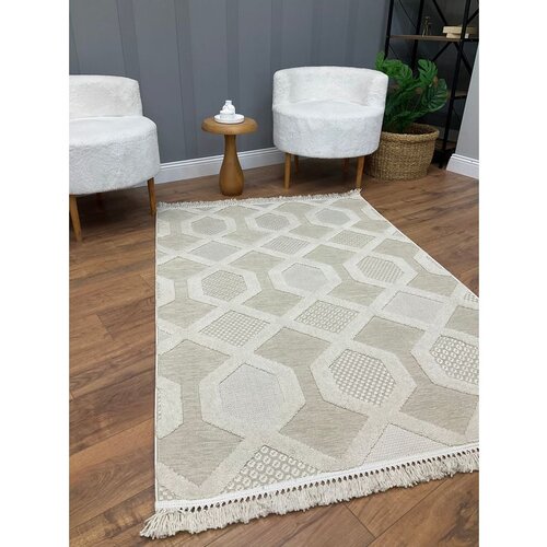 Conceptum Hypnose Tasarım geometrik - beige beige carpet (80 x 150) Slike