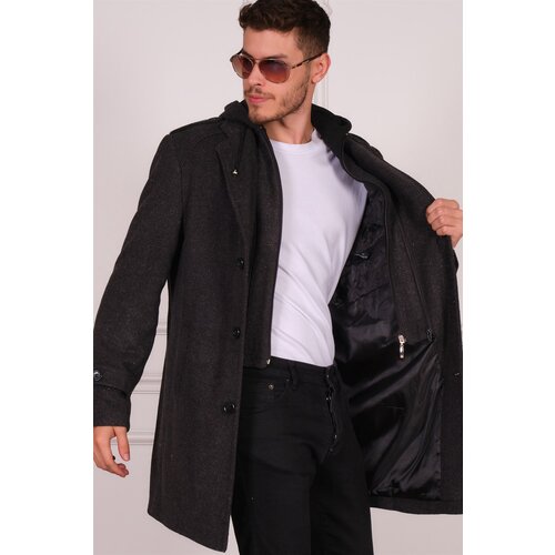 Dewberry PLT8401 MEN&amp;#039;S COAT-PATTERNED BLACK Slike