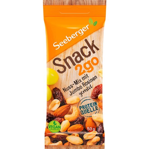 Seeberger Snack 2go - Mešanica oreščkov z velikimi praženimi rozinami - 50 g Cene