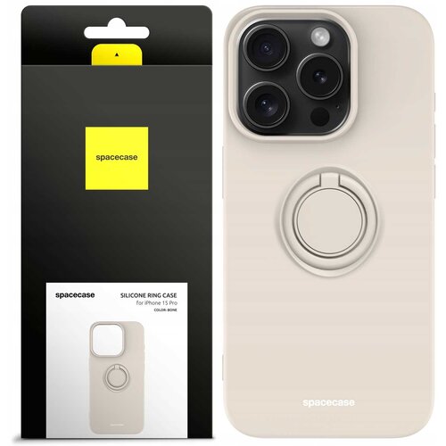 Spacecase SILIKONSKI OVITEK RING ZA IPHONE 15 PRO OVITEK BONE, (21964163) Cene