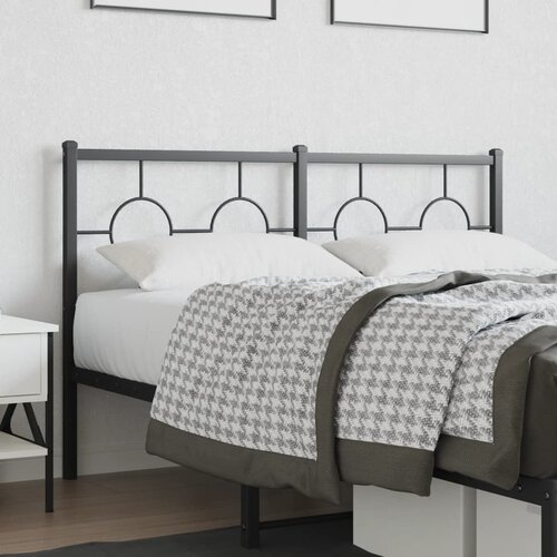 vidaXL Kovinsko posteljno vzglavje črno 135 cm Cene