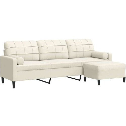 vidaXL Trosed s stolčkom za noge krem 210 cm žamet Cene