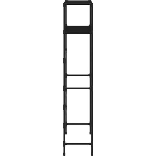 VidaXL Stalak za pohranu na 2 razine crni 69 x 28 x 143 cm željezni Slike