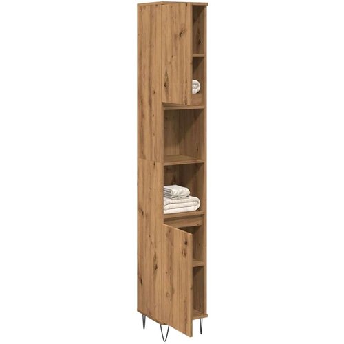 vidaXL Kopalniška omarica artisan hrast 30x30x190 cm inženirski les Cene