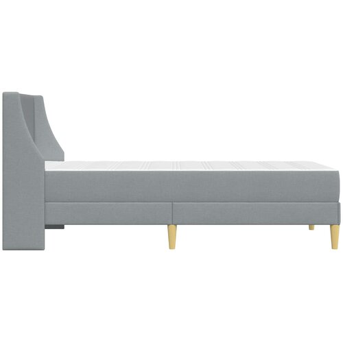  Okvir kreveta s madracem Svijetlo siva 80x 200 cm Poliester Slike