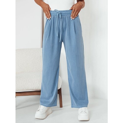 DStreet Spodnie damskie wide leg ASTERS jasnoniebieskie Cene
