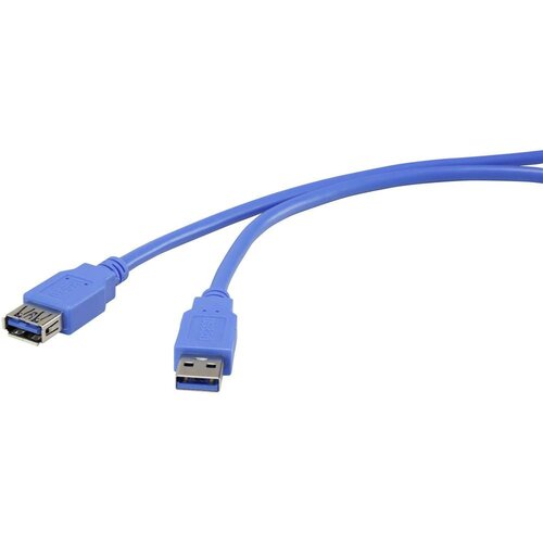 Renkforce USB 3.0 kabelski podalj&scaron;ek [1x USB 3.0 vtič A - 1x USB 3.0 vtičnica A] 1.80 m modre barve\, pozlačeni kontakti (20415998) Cene