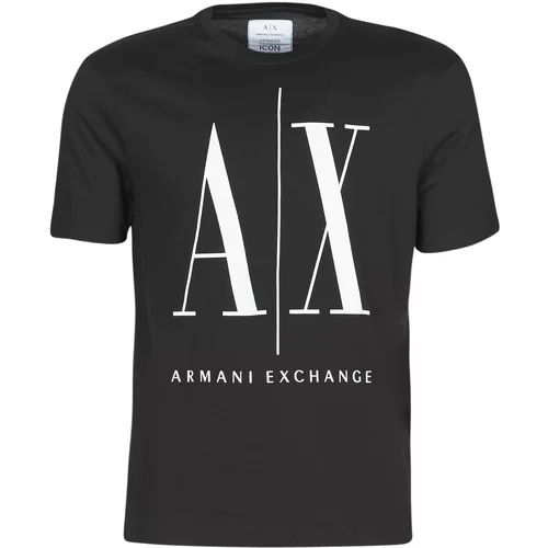 Armani Exchange Majice s kratkimi rokavi HULO Črna