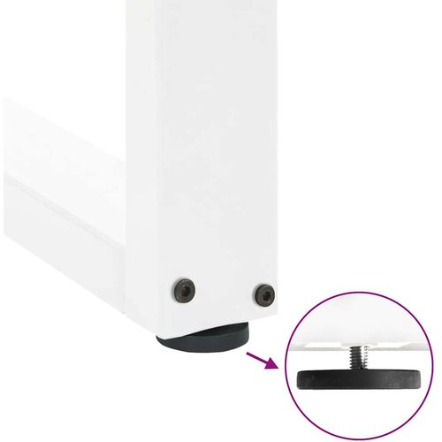 vidaXL Noge kavne mizice U-oblika 2 kosa bela 80x(72-73)cm jeklo Cene