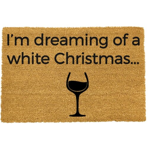 Artsy Doormats Predpražnik iz naravnih kokosovih vlaken White Wine Christmas, 40 x 60 cm Slike