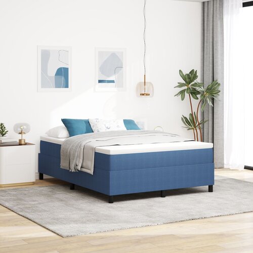 VidaXL Modra Les, Kovina 140 x 200 cm Trajna Okvir za posteljo Slike