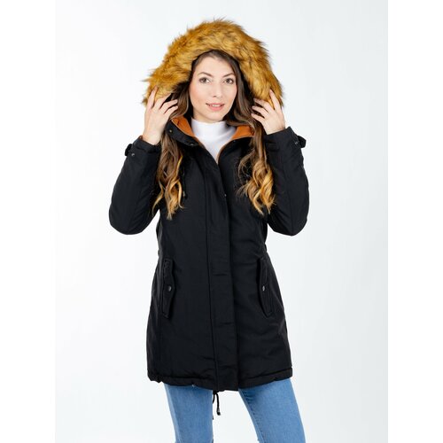 Glano Women's winter jacket - black/brown Cene