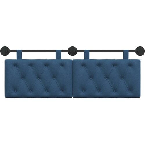  Držeće uzglavlje Zidne Plava 130 x 55 x 7 cm tkanina - Plava 120 cm bez LED Slike