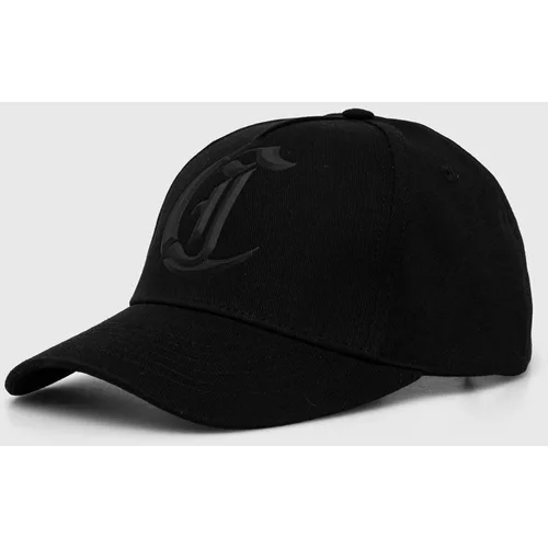 Just Cavalli Pamučna kapa sa šiltom boja: crna, s aplikacijom, 76RAZK70 ZG242