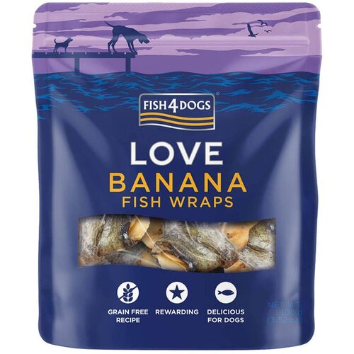 Fish4Dogs Love ribji zvitki z banano - 100 g Slike