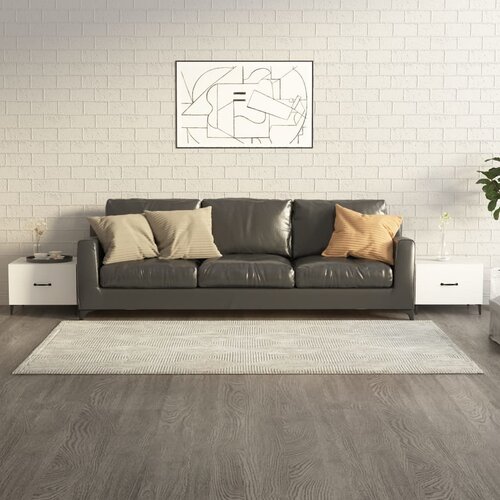 Furnova Klubske mizice s kovinskimi nogami 2 kosa bele 50x50x40 cm, (21913864) Cene